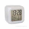 Indoor Thermo-hygrometer with Clock, Colorful Design, Sized 8 x 8 x 8cm